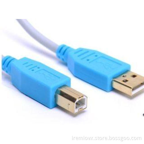 Transparent / Blue Flat Computer USB Printer Cables 1.0m /